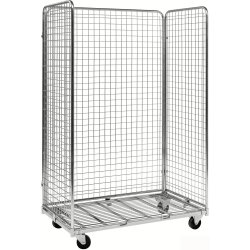 3-sidig rullcontainer för lutande hyllor, 1150x660
