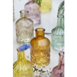 Vas, H12 x Ø6,5cm, gul, glas