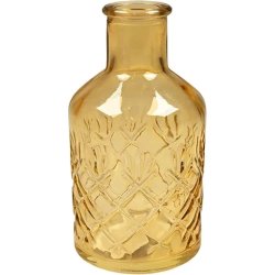 Vas, H12 x Ø6,5cm, gul, glas