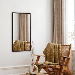 Incado spegel med träram, 40x80 cm, svart ek