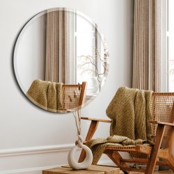 Incado rund spegel med fasad kant, Ø80 cm
