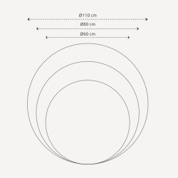 Incado rund spegel med fasad kant, Ø80 cm