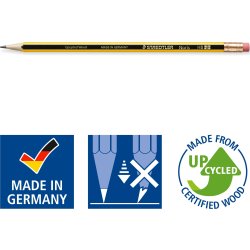 Staedtler Noris Eco 122 HB Blyertspenna m. radergu