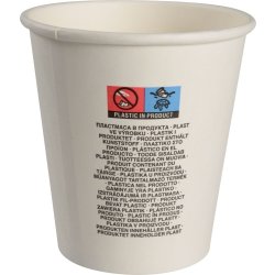 Pappersmugg, vit, 30 cl, 50 st.