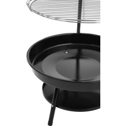 Dangrill tripod bål m. eldbricka och galler, svart