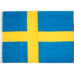 Flagga, svenska flaggan, textil, 90x150 cm.