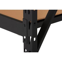 Stålställ med 4 hyllplan, 600 kg, 180x180x45 cm