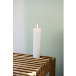 Sirius Sille uppladdningsb. LED-ljus Ø5xH20cm, vit