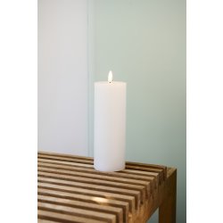 Sirius Sille laddningsbar LED-ljus, Ø7,5xH20cm/vit