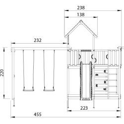 Jungle Gym Mansion 2.1 Lektorn, gungor+rutschkana