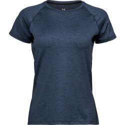 Tee Jays CoolDry Tee Dam, Navy melange, Stl. S
