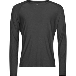 Tee Jays Långärmad CoolDry Tee, Svart mel, Stl. M