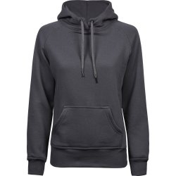 Tee Jays Hooded Sweatshirt, Dam,, Mörkgrå, Stl. S