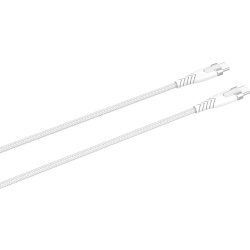 Kevlar-kabel Pro Usb-C 2.0, vit, 1,5 m