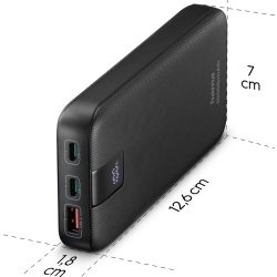 HAMA Powerbank PD 10000mAh, svart