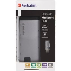 Verbatim USB-C Multi Hub USB 3.1 GEN1, HDMI, grå