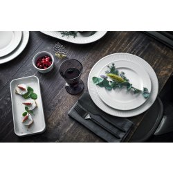 Pillivuyt Plissé-tallrik Ø 20 cm, vit