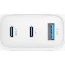Powertrend 230V USB laddare 45W, vit