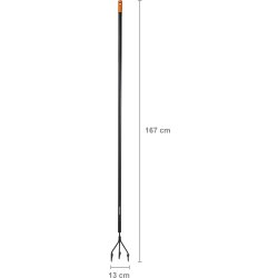 Fiskars Solid Kultivator, metallhandtag, 167 cm.