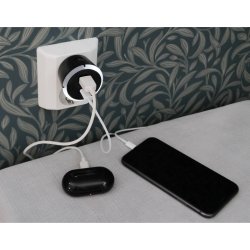 Capidi Säkerhetstimer USB A+C, svart