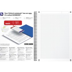 Oxford Smart Black Spiralbok A4, rutat
