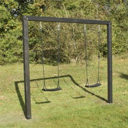 NORDIC PLAY Alma gungställning med 2 gungor, svart