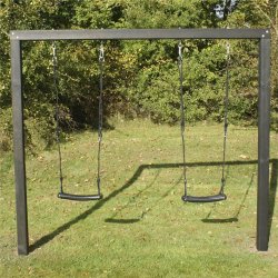 NORDIC PLAY Alma gungställning med 2 gungor, svart