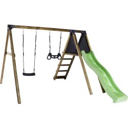 NORDIC PLAY gungställning m/gungor&grön rutschkana