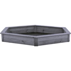 NORDIC PLAY Sandlåda, 6-kantig, grå