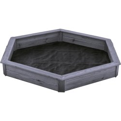 NORDIC PLAY Sandlåda, 6-kantig, grå