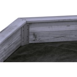 NORDIC PLAY Sandlåda, 6-kantig, grå