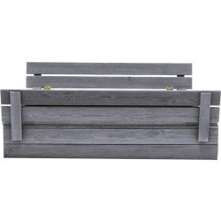 NORDIC PLAY Sandlåda m.bänk&trälock, 120x120cm grå