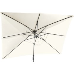 Hängparasoll 3x4m inkl. fot med hjul+skydd, beige