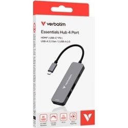 Verbatim USB-C Essentials Multiport Hub 4 portar