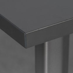 Enkel skrivbord, stålram/grå topp, 120x60 cm