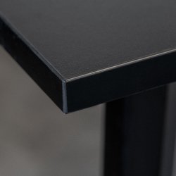 Enkel skrivbord, stålram/svart topp, 120x60 cm