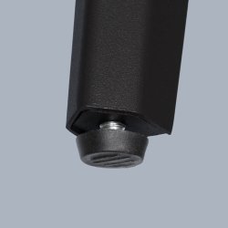 Enkel skrivbord, stålram/svart topp, 160x80 cm