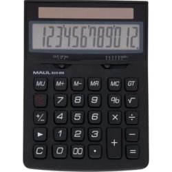 Maul Eco 850 Miniräknare med solceller, svart