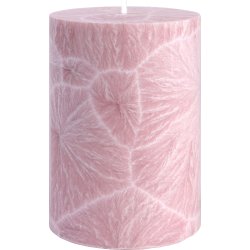 Blockljus, Shea-stearin, 6,7x10 cm, Rosa