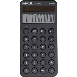 Maul Eco MD 2 miniräknare med solceller, svart