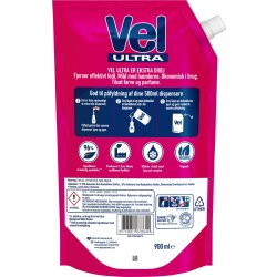 Vel Ultra maskindiskmedel Refill, 900 ml