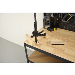 Probuilder arbetsbänk med verktygstavla och hyllor