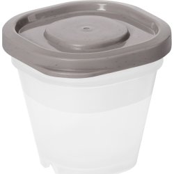 Förvaringslåda Sustain, gråbrun, 0,5 dl, 4 st.