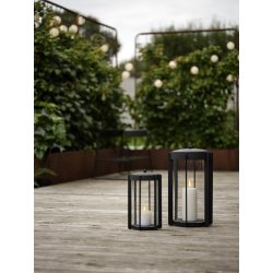 Zone Firefly Lykta, med glas, H35 cm, svart stål