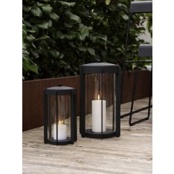 Zone Firefly Lykta, med glas, H35 cm, svart stål