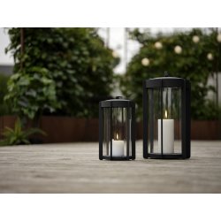 Zone Firefly Lykta, med glas, H25 cm, svart stål