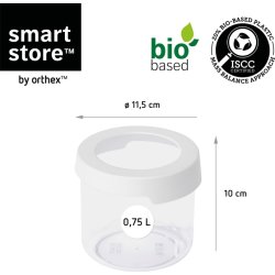 Förvaringslåda Vision med skruvlock, rund, 0,75 L