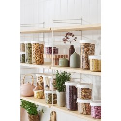 Förvaringslåda Vision, med skruvlock, rund, 1,45 L