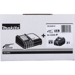 Makita batteripaket 1 X BL1830B + 1 X DC18RC