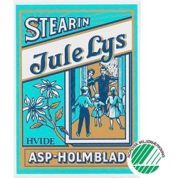 ASP-Holmblad Julgransljus 1, 2x11cm, vit, 20 st